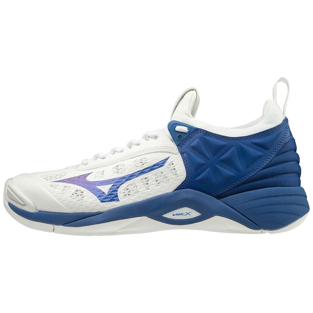 Mizuno Men's Volleyball Shoes WAVE MOMENTUM White/Blue - GWCNXUZ-42